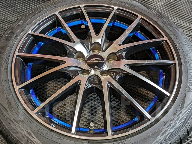 Полированные диски A-Tech Schneider R17 5x100 из Японии б/п по РФ, 17 ...