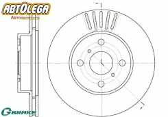 ���� ��������� �������� G-brake Toyota Prius (NHW1#) GR-02783 ����