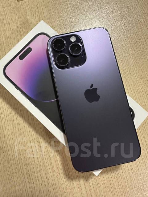 iPhone 14 Pro Max, 256 гб, 6.70", моноблок, фиолетовый, б/у, в наличии ...