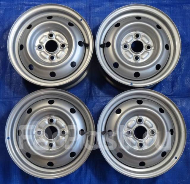 Штампованные диски Daihatsu R13 5.0J ET40 100x4. 4 шт. Отправка, 13", 1 ...