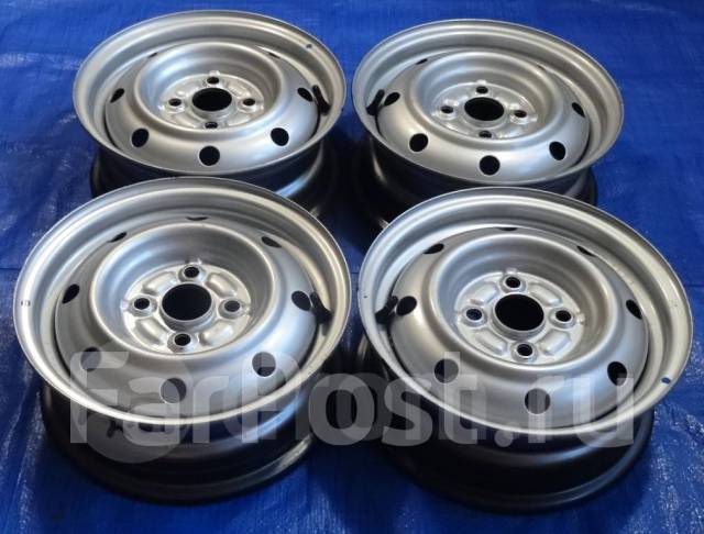Штампованные диски Daihatsu R13 5.0J ET40 100x4. 4 шт. Отправка, 13", 1 ...