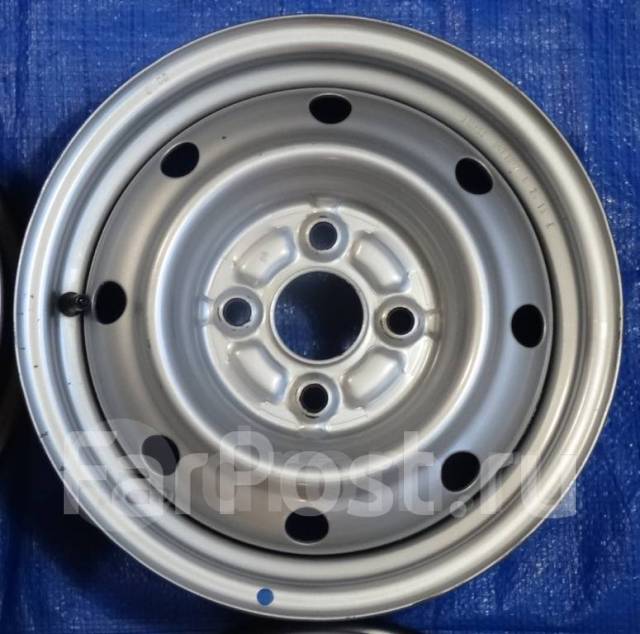 Штампованные диски Daihatsu R13 5.0J ET40 100x4. 4 шт. Отправка, 13", 1 ...