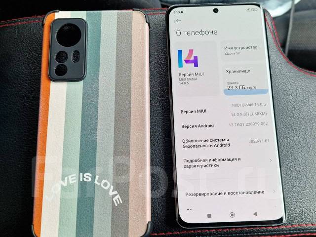 Xiaomi 12, 128 гб, 6.28", моноблок, черный, 3G, Dual-SIM, NFC, б/у, в ...