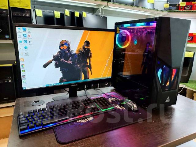 Игровой ПК! 4 ядра, 16Гб, SSD 256Гб, 1050Ti 4Гб+22’’Гарантия 1 год, б/у ...