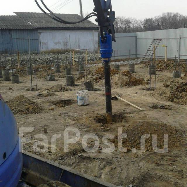 Продажа винтовых свай. Монтаж установка винтовых свай. Ямобур во ...