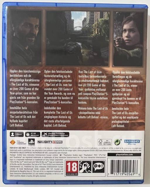 The Last of Us: Part I (Remake) (PS5). Диск, в наличии. Цена: 4 000₽ во ...