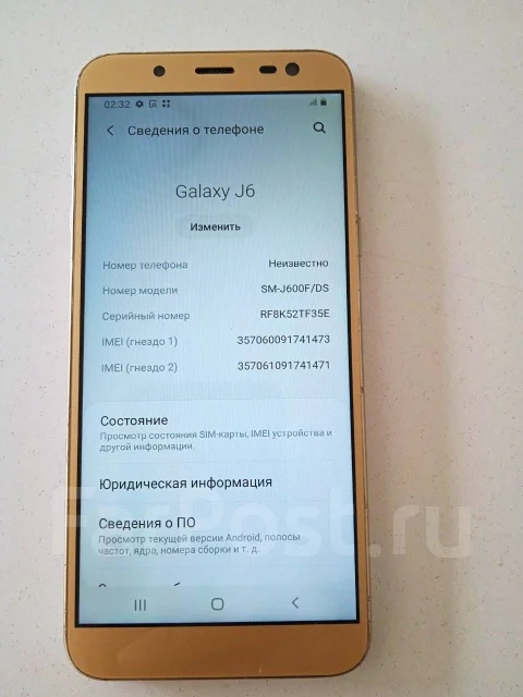 Samsung Galaxy J6. �/�, 32 ��, �������, 3G, 4G LTE, Dual-SIM ����