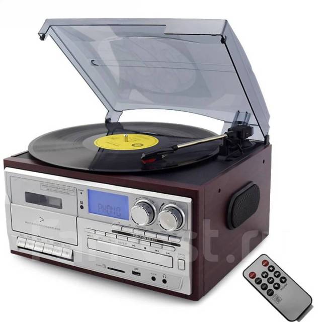 Универсальный проигрыватель (Винил, CD, кассеты, USB, Bluetooth, TF, FM ...