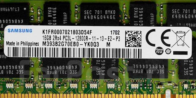 Samsung DDR3 32Gb 2x16Gb PC3L 1600MHz REG ECC 32 3 999