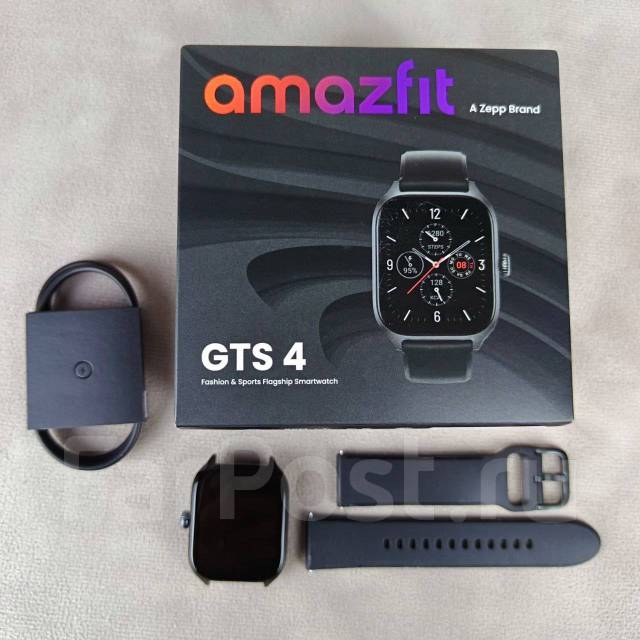 Смарт-часы Amazfit GTS 4 (A2168) Ростест! Чёрный, GPS, IP68, Android ...