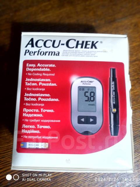 Глюкометр Accu Check performa, б/у, в наличии. Цена: 1 000₽ во Владивостоке