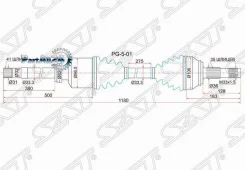 ������ � ����� Peugeot Boxer 06- / Citroen Jumper 06-14 (�������/ ������) SAT PG-5-01, ������ �������� PG501 ����