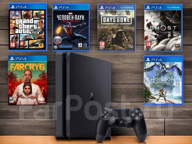 Ps4 Slim +400 игр [Гарантия 6 мес], б/у, в наличии. Цена: 27 990₽ в Артеме