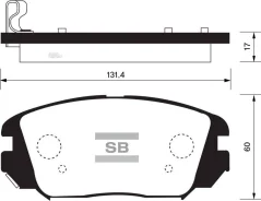 ������� ��������� Hyundai NF Sonata 04- 131,4 � 60 � 17 581013KA00 Sangsin Brake Sangsin Brake SP1182 SP1182 ����