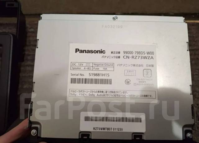 Японская магнитола Panasonic cn-rz73w, 2 DIN — 178x100 мм, б/у, в ...