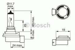 �����! (H8) 35W 12V PGJ19-1 ���������� �������� Bosch 1987302081 1987302081 ����