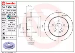 ���� ��������� MB W163 99- ����. (���. 2 ��. ) Brembo 08793611 08793611 ����