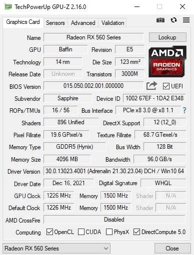 Radeon RX 560 ����