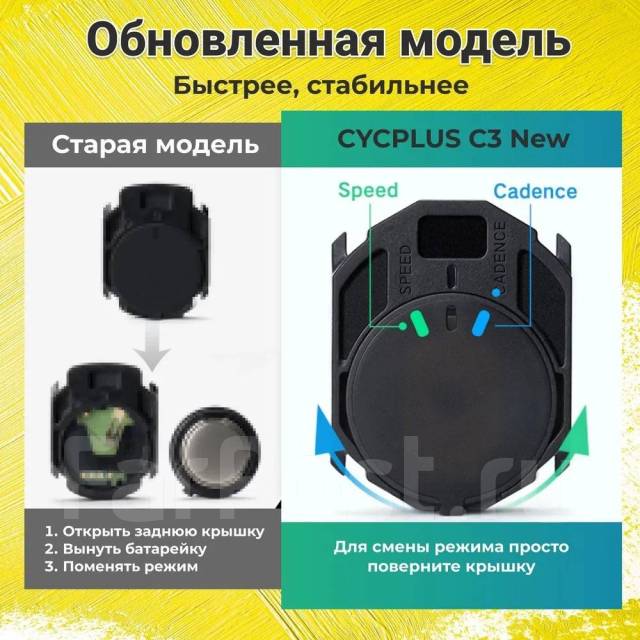 Датчик скорости и каденса Cycplus C3 New, новый, в наличии. Цена: 1 400 ...