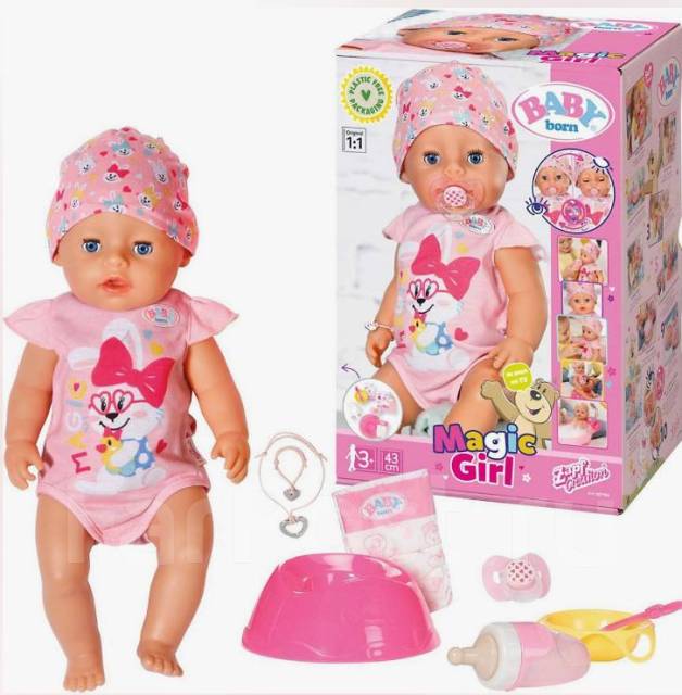 Кукла BABY born Magic girl интерактивная 43см. Бесплатная Доставка ...