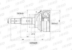 ���� Toyota 43410-20251 Inko 329029 2/3C-T SXV10/15/20 #V30/40/32/33 ST202/203 27x56x26 (TO-12) 329029 ����
