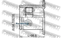 ���� AUDI A3 II/Skoda/VW GOLF V/Passat VI/Touran 1.9TDI-2.0TDI 03- �����. Febest 2311CCLH 2311CCLH ����