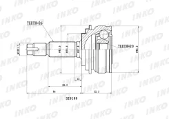 ���� Toyota 43460-59795 INKO 329199 2SZ-FE 1KR-FE SCP90 KSP90 329199 ����