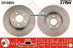 ���� ��������� Mercedes W204 180-300 07- ������ D 300��. TRW DF4805 DF4805 ����