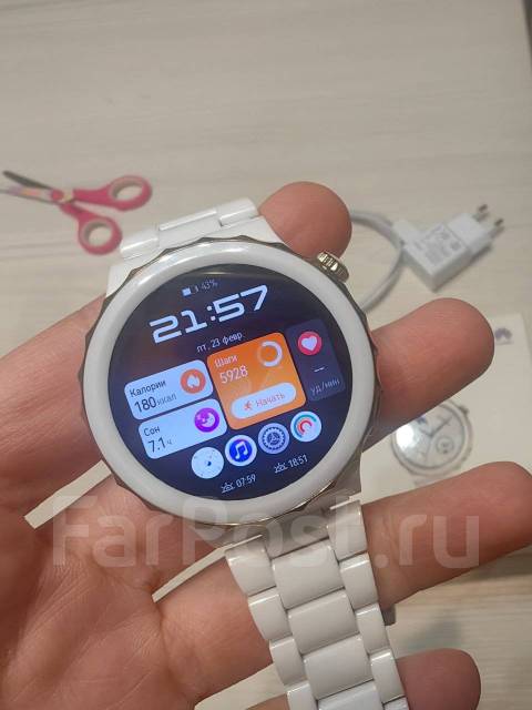 Смарт часы huawei gt 3 pro ceramic, б/у, в наличии. Цена: 15 000₽ во ...