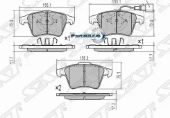 ������� ��������� (�������) Volkswagen Touareg 02-10 / Transporter 03- SAT ST-7L6698151B, �������� ST7L6698151B ����