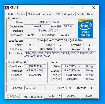 Процессор Intel Core i7-4770 3.4GHz (TB up to 3.9GHz) LGA1150, б/у, в ...