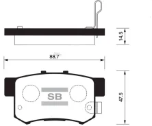 ������� ����. ���. Honda Accord 90-; Civic 97-; CRV 02-05; Legend 91-; Shuttle 94-01; Stream 01- Sangsin Brake SP1076R SP1076R ����