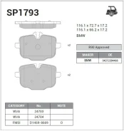 ������� ������ BMW M5 F10 SP1793 Sangsin Brake SP1793 SP1793 ����