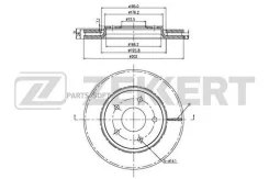 ���� ����. �����. Chrysler Voyager V 07- Dodge Journey 08- Zekkert BS-5505 BS5505 ����