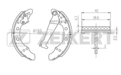 ������� ����. �����. ����. Audi 100 II 76- 80 III-IV 78- 90 II-III 84- Chery Fengyun (A11) 09- V Zekkert BK-4075 BK4075 ����