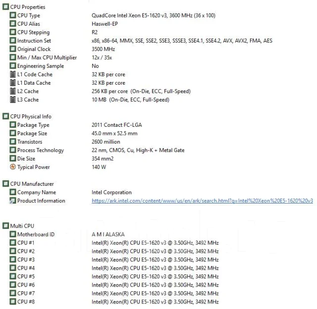 Intel Xeon E5-1620 v3 ����