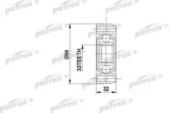 ���� ���������� �������� AUDI A3/Skoda Octavia/VW GOLF [178Patronpcv3004] PCV3004 ����