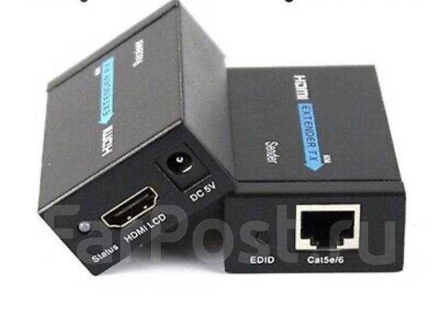 HDMI extender удлинитель по витой паре 60 метров, приемник, передатчик ...