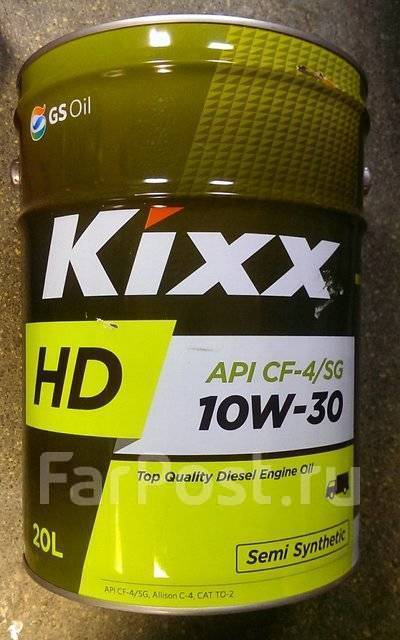 Моторное масло дизельное KIXX HD 10W30 CF-4/SG, Ю. Корея 20 литров ...
