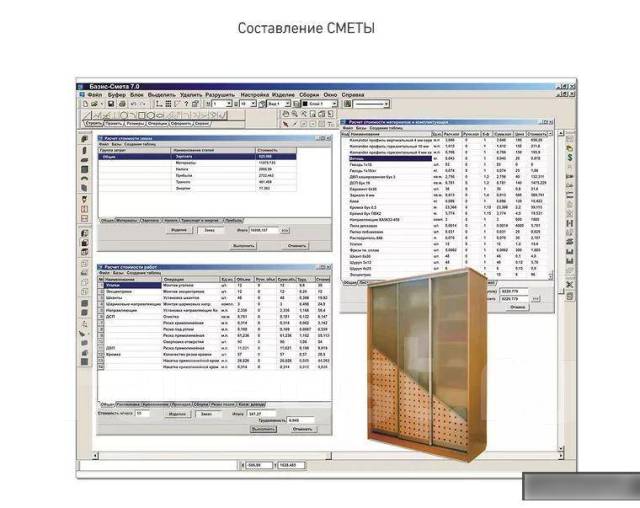 Смета на сборку мебели