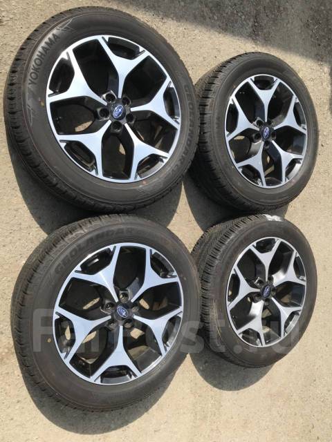 Летняя резина Yokohama 225/55R18 на литье Subaru 5x100, 18", 1 шт, 225 ...