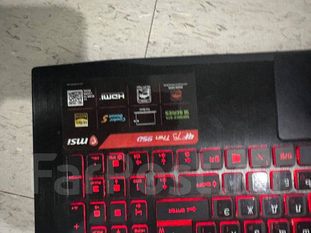MSI GF75 Thin. 17.3", 2,6����, ��� 16 ��, ���� 1 256���, WiFi: 1, Bluetooth: 1, ����������� �� 3��. ����