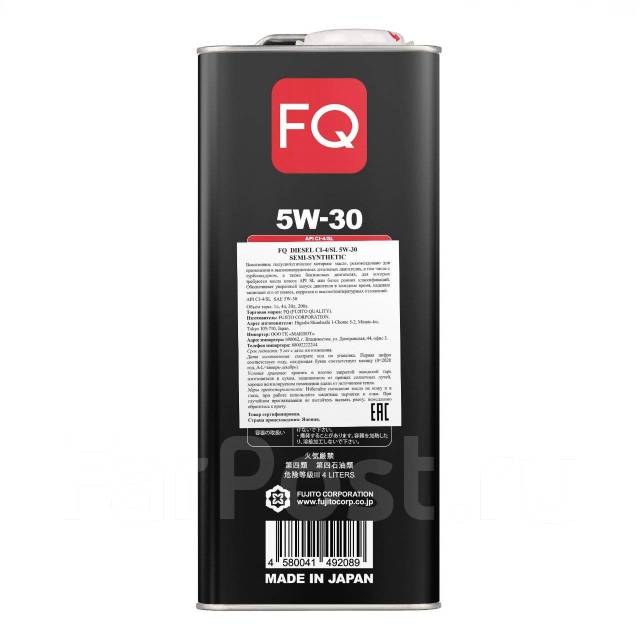 Моторное масло FQ Diesel 5W-30 CI-4/SL SEMI-Synthetic, 4л, FQ Fujito ...