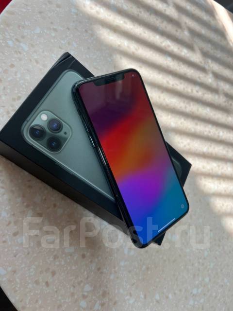 IPhone 11 Pro Max 256 GB весь оригинальный, 6.50", зеленый, б/у, в ...