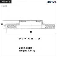   . Advics (F) Lexus RX 350 GSU35L (03-08), Toyota Harrer XU30 (03-12) Advics A6F115B A6F115B 