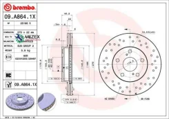 ���� ��������� �������� Brembo 09A8641X 09A8641X ����
