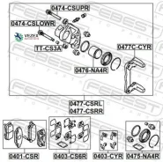 ������� ��������� Mitsubishi Lancer CY/CZ# 2007.03-2017.12 ����. ����. (�� ������) Febest 0477CSRR 0477CSRR ����