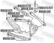 ���� ���������� BMW X3 G01 2016-2021 (�����������) Febest 1929010KIT 1929010KIT ����