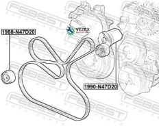 ���������� ����� BMW 3 E90 LCI 2007-2011 Febest 1990N47D20 1990N47D20 ����