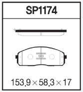 ������� ��������� �������� �������� Hyundai, KIA Bongo, Porter SP1174 SP1174 ����